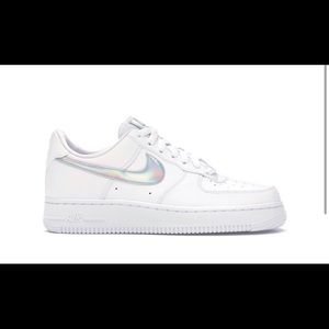 Nike Air Force 1 iridescent swoosh
